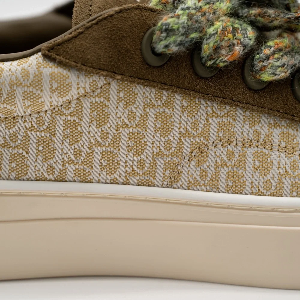 size 43eu 10 US Dior B33 Tennis Green Khaki Suede Sneakers Canvas - Picture 9 of 13